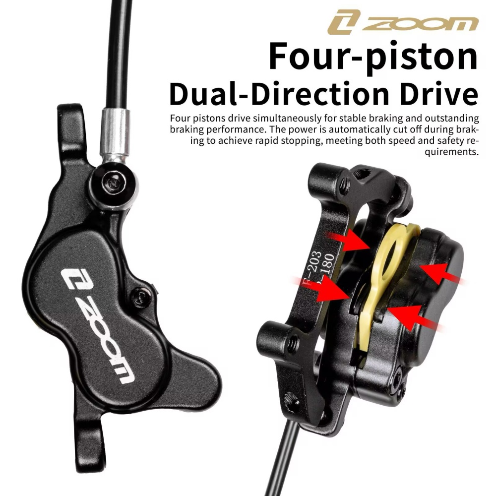 ZOOM HB-890E 4-Piston Hydrauli - đánh giá và giá Zoom Hydraulic Brake 4 Piston E-Scooter